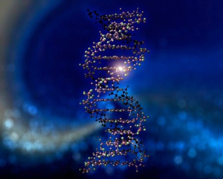 Molecules Arranged in Double Helix